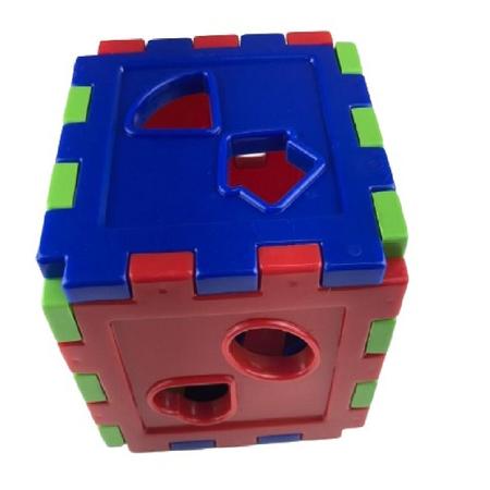 Cubo Didático brinquedo de Formas Geométricas Educativo Útil - Filó Modas Imagem de Cubo Didático brinquedo de Formas Geométricas Educativo Útil