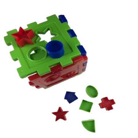 Cubo Didático brinquedo de Formas Geométricas Educativo Útil - Filó Modas Imagem de Cubo Didático brinquedo de Formas Geométricas Educativo Útil