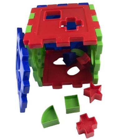 Cubo Didático brinquedo de Formas Geométricas Novidade - Filó Modas Imagem de Cubo Didático brinquedo de Formas Geométricas Novidade