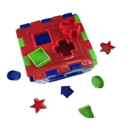 Cubo Didático brinquedo de Formas Geométricas Novidade - Filó Modas Imagem de Cubo Didático brinquedo de Formas Geométricas Novidade