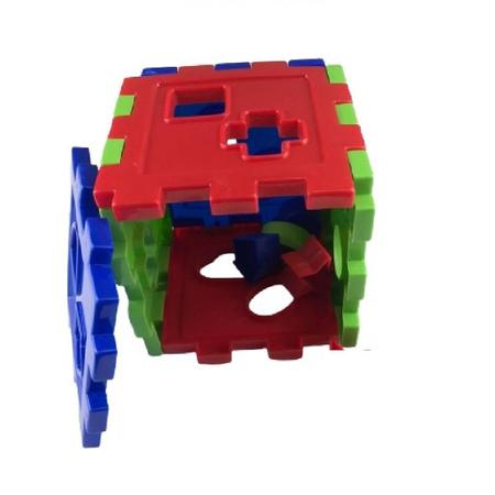 Cubo Didático brinquedo de Formas Geométricas Novidade - Filó Modas Imagem de Cubo Didático brinquedo de Formas Geométricas Novidade