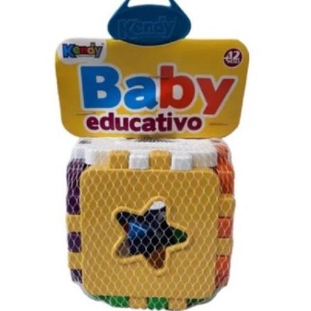 Cubo Didático Jogo De Encaixe As Peças Crianças Bebe 1 Ano - Kendy