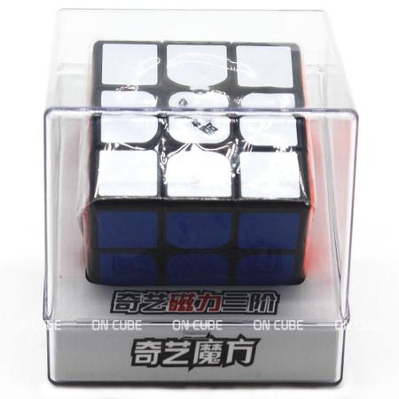 Cubo Mágico 2x2 Profissional Magnético Qiyi Wu Xia Preto Adesivado