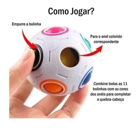 Jogo Mágico de Quebra-cabeça de Bola Rainbow Puzzle Ball Fidget Jogo de  Habilidade com Bolas de Alívio do Stress, Rainbow Puzzle Cube Kids Rainbow