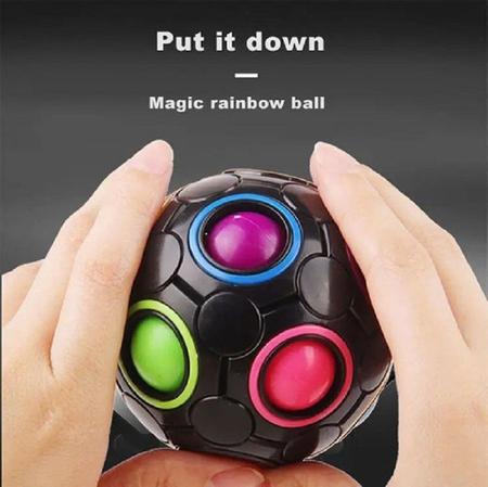 Jogo Mágico de Quebra-cabeça de Bola Rainbow Puzzle Ball Fidget Jogo de  Habilidade com Bolas de Alívio do Stress, Rainbow Puzzle Cube Kids Rainbow  Ball Toy Teasers Jogos de Brinquedos de Brinquedos