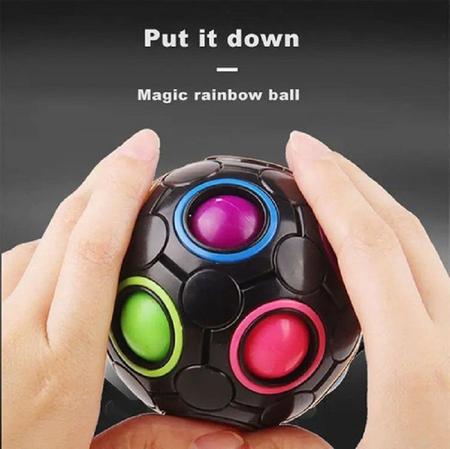 Jogo Mágico de Quebra-cabeça de Bola Rainbow Puzzle Ball Fidget Jogo de  Habilidade com Bolas de Alívio do Stress, Rainbow Puzzle Cube Kids Rainbow