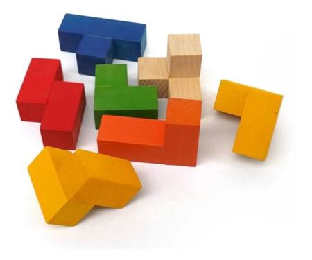 Imagem de Cubo magico de madeira de encaixe