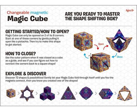 Variedade Mutável Cubo mágico magnético anti stress 3d mão virar