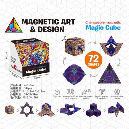 Cubo Mágico Magnético 3D Sashibo Importado 72 Formas Diferentes - Quick  Shop - Cubo Mágico - Magazine Luiza