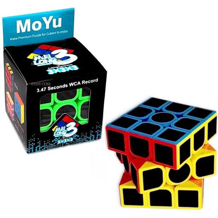 Imagem de Cubo Mágico Moyu Preto Profissional 3x3x3 Mei Long 3 preto