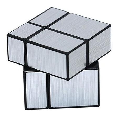 Cubo Mágico Profissional Diferente 2x2x2 Mirror Blocks Prata em