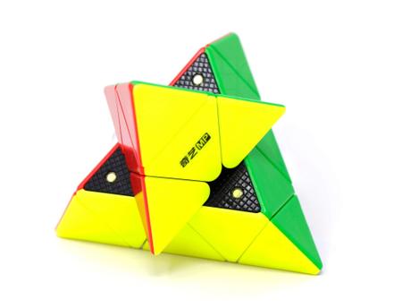 Imagem de Cubo Mágico Profissional 3x3 Pirâmide Pyraminx MP QiYi Magnético Stickerless Original