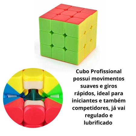 Cubo Mágico Profissional 3x3x3 Rápido Movimento RAPIDO Original - Online - Cubo  Mágico - Magazine Luiza