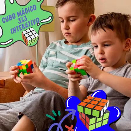 Imagem de Cubo Mágico Puzzle Educativo Colorido 3x3 Infantil Brinquedo Quebra-Cabeça para Crianças