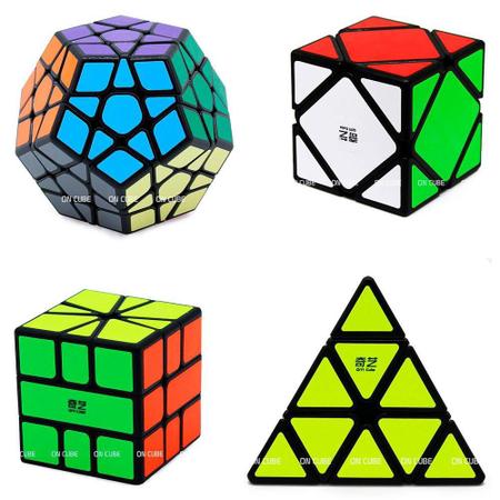 Kit 4 Cubos Mágico Pyraminx Megaminx Skewb Square Envio Ja