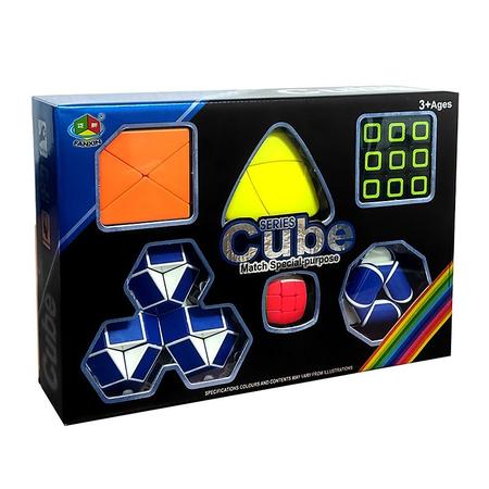 Kit Com 6 Modelos Cubo Magico Diferentes Series Cube Match Special- Cubo  Magico para Iniciante e Profissional
