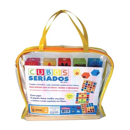 Brinquedo Educativo de Montar Cubos de Encaixe de Madeira - Carimbras -  Brinquedos Educativos - Magazine Luiza