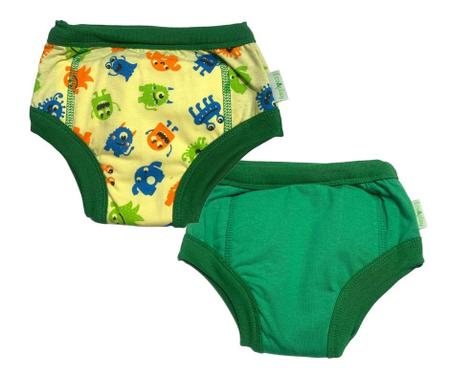 Imagem de Cueca Algodão Desfralde Absorvente Kit 2unds EcoPlay Monstro