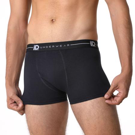 Imagem de Cueca Boxer 3 X 1 Liso Preto - Id Underwear