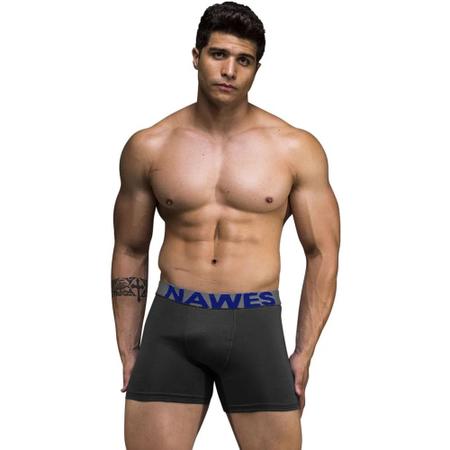 Imagem de Cueca Boxer Box Adulto Lisa Nawes (1 unidade) Plus Size - Cotton Penteado