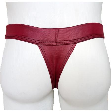 Imagem de Cueca Fio Dental com Abertura para Apoio Frontal em Cirre Marsala Cuecas SexLord Underwear