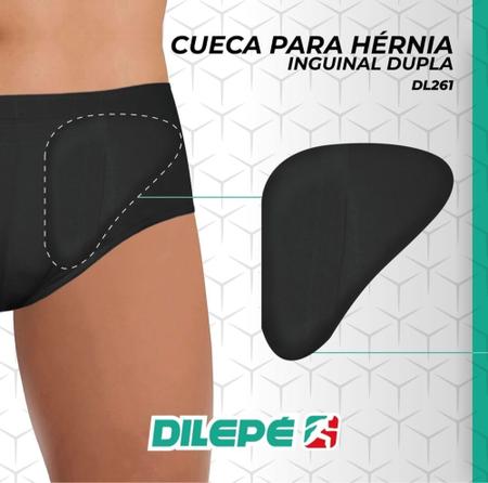 Imagem de Cueca para hernia inguinal dupla  - preta ou bege