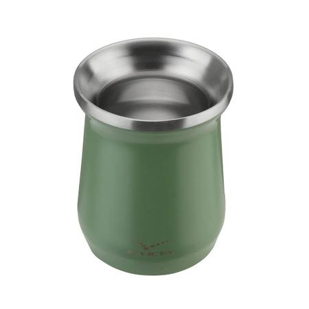 Cuia Térmica Invicta em Aço Inox 250ml Verde - Coleman Imagem de Cuia Térmica Invicta em Aço Inox 250ml Verde