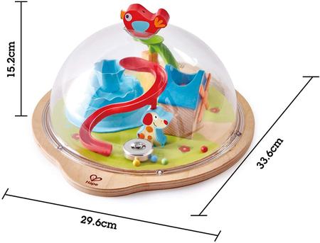Imagem de Cúpula de Aventura de Hape Sunny Valley  Brinquedo 3D com Labirinto Magnético, Kids Play Dome Com Personagens e Acessórios