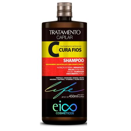 Imagem de Cura Fios 450ml Shampoo + Condicionador  Tratamento Intensivo Nutrição Hidratação Brilho Crescimento