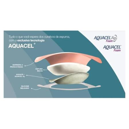 Imagem de Curativo Aquacel Foam Pro 10cm x 10cm 422357/1724191 Convatec 1 Unidade