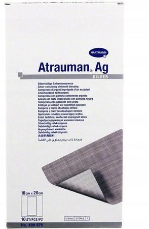 Imagem de Curativo Atrauman ag 10 X 20 cm  - Caixa kit C/10 - Hartmann