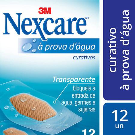 Imagem de Curativo Nexcare 3M À Prova D'água Transparente Com 12 Un.