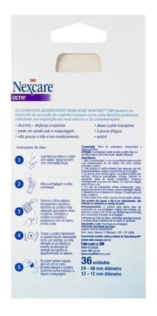 Imagem de Curativo Nexcare Acne Com 36 Unidades 2 Tamanhos Kit Com 2