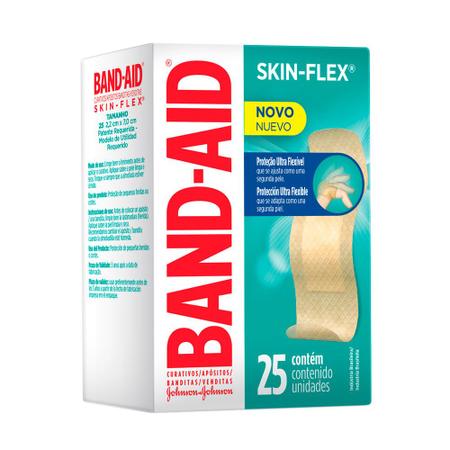 Imagem de Curativos Band Aid Skin Flex Flexíveis 25 Unidades