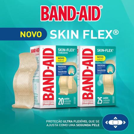 Imagem de Curativos Band Aid Skin Flex Flexíveis 25 Unidades