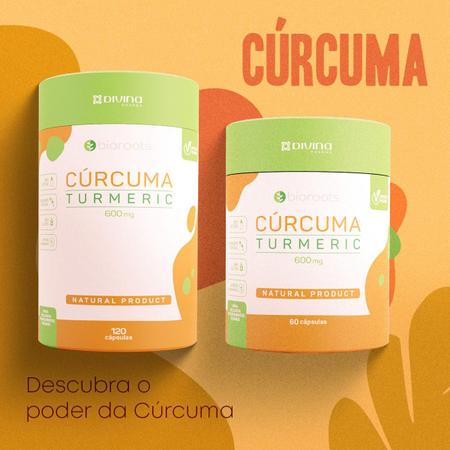 Curcuma Turmeric 600mg com 60 Cápsulas Bioroots