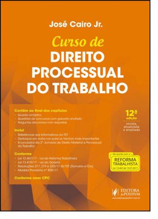 Imagem de Curso de Direito Processual do Trabalho - JUSPODIVM