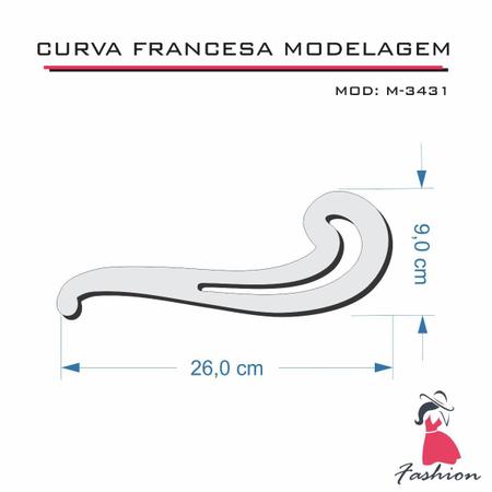 Imagem de Curva Francesa Modelagem Corte Costura Acrílico 3431 Fenix