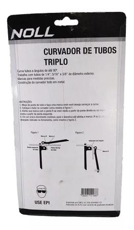 Imagem de Curvador Dobrador De Tubos E Canos Triplo 1/4 5/16 3/8V 90