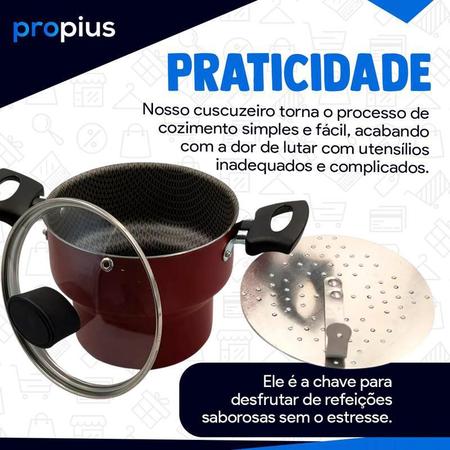 Imagem de Cuscuzeiro Enjoy Revestimento Andiaderente 14Cm Individual