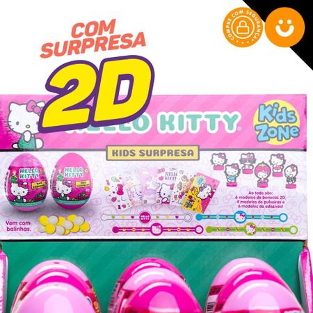 Imagem de Cx 18x Ovinho Supresa 2d Hello Kitty C/bala Pulseria Adeviso