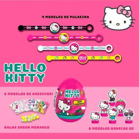 Imagem de Cx 18x Ovinho Supresa 2d Hello Kitty C/bala Pulseria Adeviso