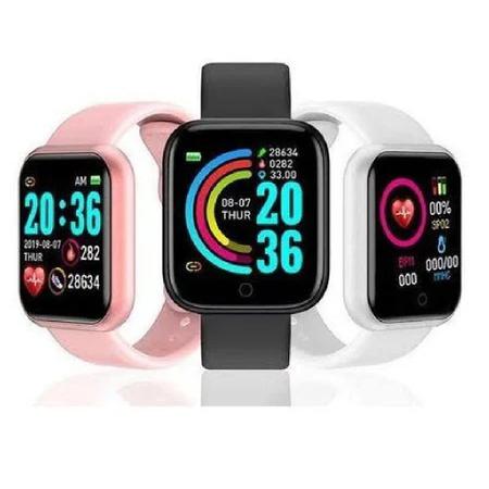 Imagem de D20 Y68 Relógio  Com foto Personalizada, Digital SmartWatch Feminino e Masculino Pulseira Removível - Smart-watch