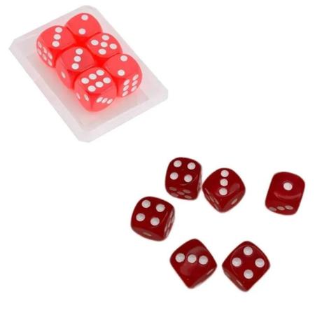 Imagem de Dados Vermelhos Translucido para jogos de tabuleiro - Solapa