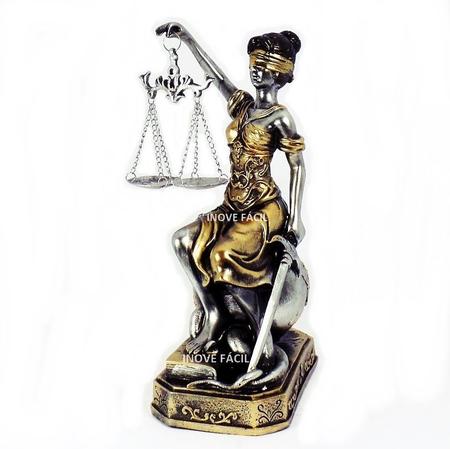 Imagem de Dama Da Justiça Direito Deusa Têmis Estátua Resina Estatueta
