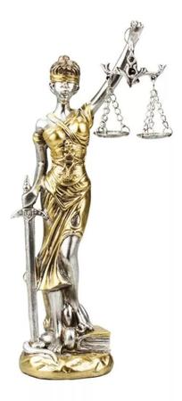 Imagem de Dama Da Justiça Dourado 21.5cm - Enfeite Resina