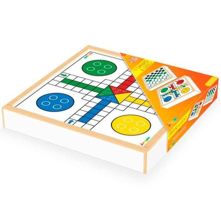 Jogo De Ludo Estojo Tabuleiro C/ 1 Dado E Pinos