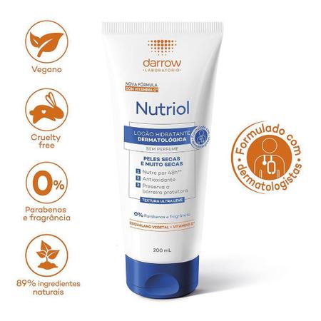 Imagem de Darrow Nutriol Loção Hidratante Corporal Sem Perfume 200Ml