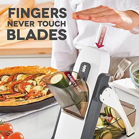 Imagem de Dash Safe Slice Mandoline Slice Slice, Julienne + Dicer for Vegetables, Meal Prep & More with 30+ Presets & Thickness Adjuster - Cinza