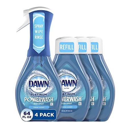 Imagem de Dawn Platinum Powerwash Pacote Perfume Fresco - 1 Spray + 3 Recargas - 453ml cada